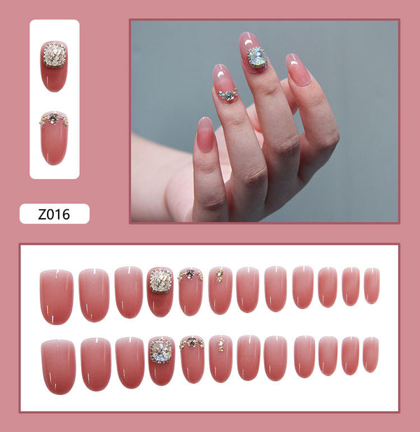12 Sizes-24 Pcs Press On Nails Z001