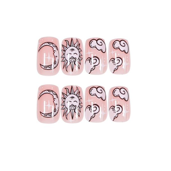 12 Sizes-24 Pcs Press On Nails JP869