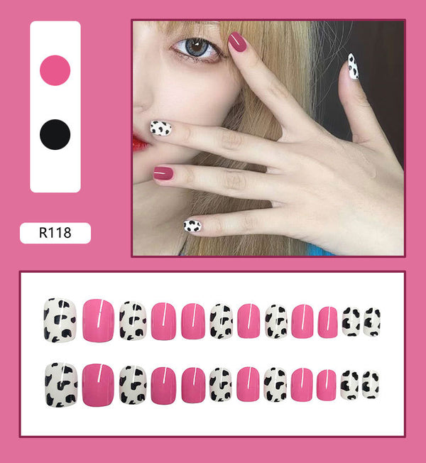 12 Sizes-24 Pcs Press On Nails R081