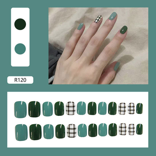 12 Sizes-24 Pcs Press On Nails R081