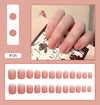 12 Sizes-24 Pcs Press On Nails R121