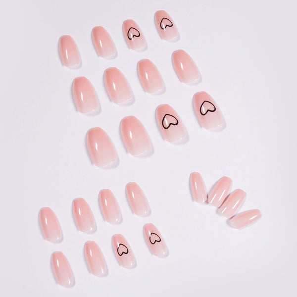 12 Sizes-24 Pcs Press On Nails JP908
