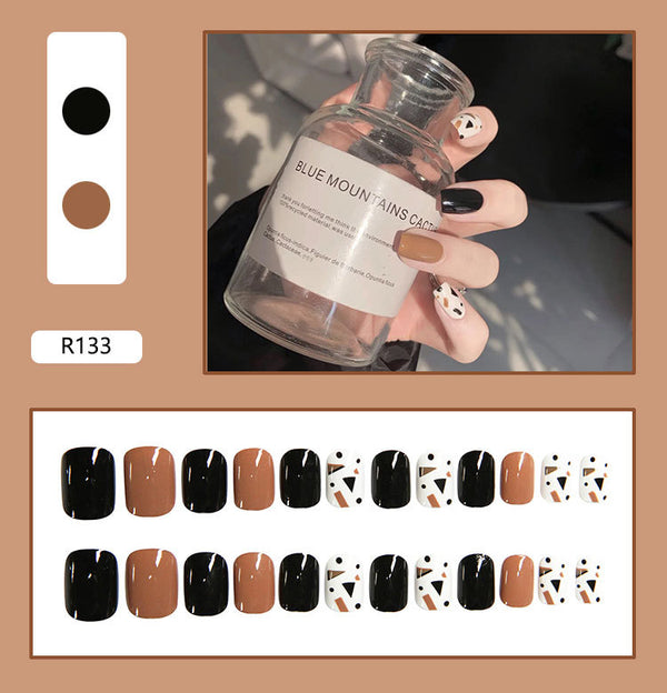 12 Sizes-24 Pcs Press On Nails R121
