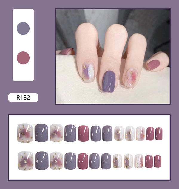 12 Sizes-24 Pcs Press On Nails R121