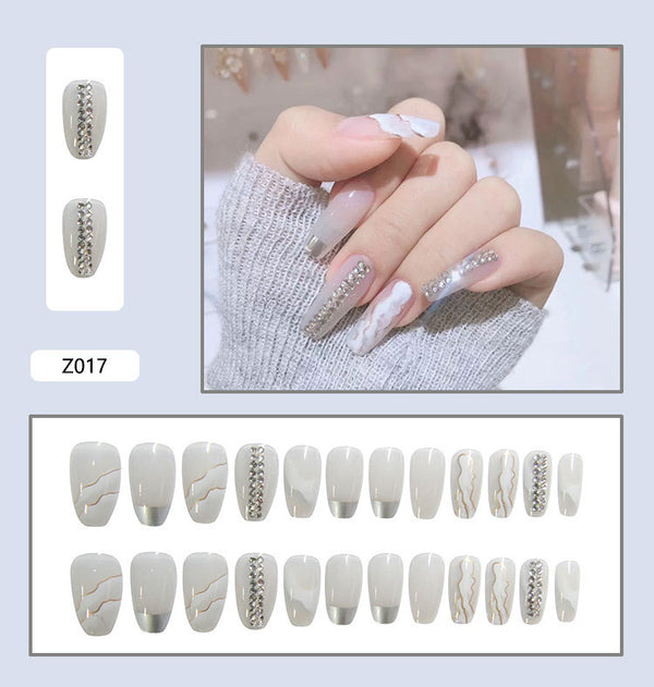 12 Sizes-24 Pcs Press On Nails Z001