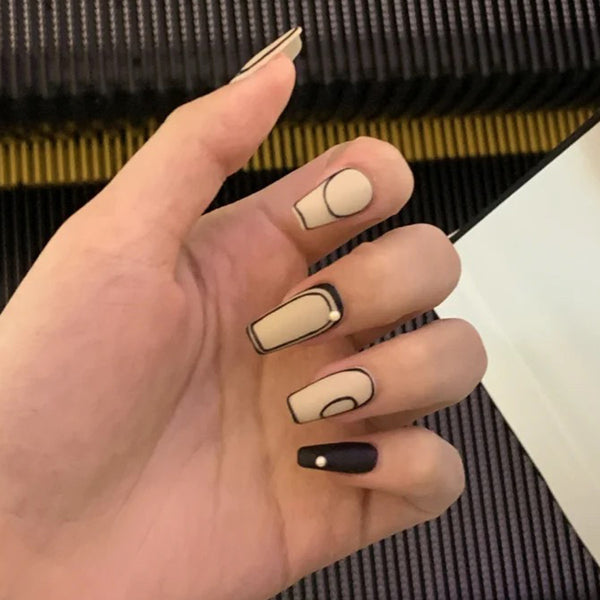 12 Sizes-24 Pcs Press On Nails JP926