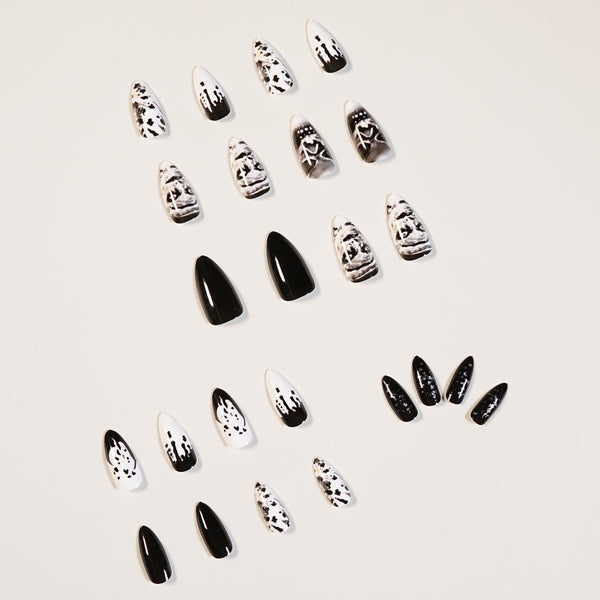 12 Sizes-24 Pcs Press On Nails JP944