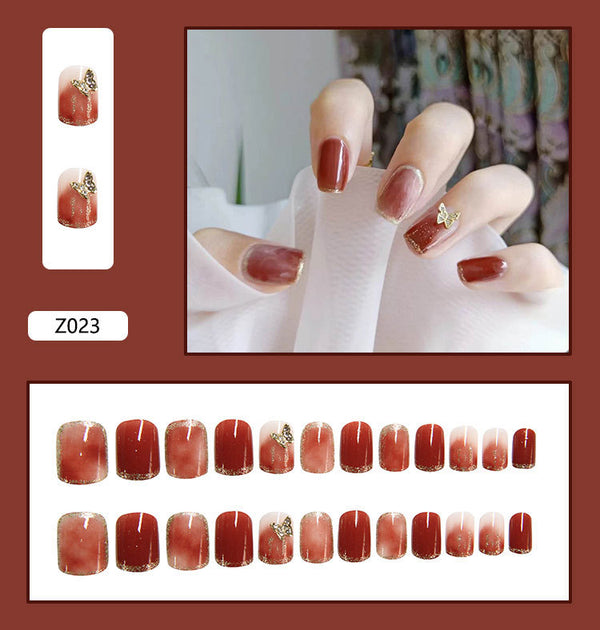 12 Sizes-24 Pcs Press On Nails Z001