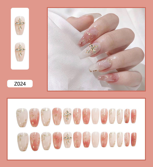 12 Sizes-24 Pcs Press On Nails Z001