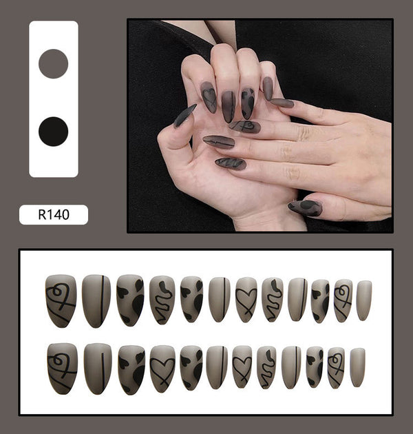 12 Sizes-24 Pcs Press On Nails R121