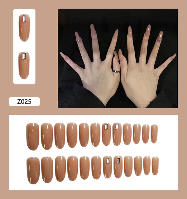 12 Sizes-24 Pcs Press On Nails Z025