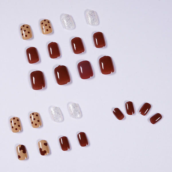 12 Sizes-24 Pcs Press On Nails JP951