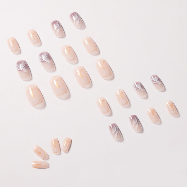 12 Sizes-24 Pcs Press On Nails JP988
