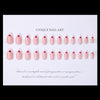 Almond French Glossy Medium Pink Press on Nails