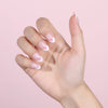 Almond French Glossy Medium Oval Press on Nails