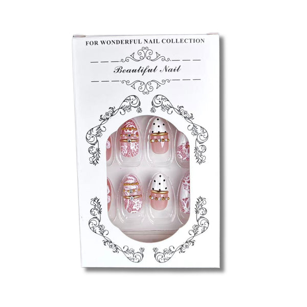12 Sizes-24 Pcs Press On NailsWY418