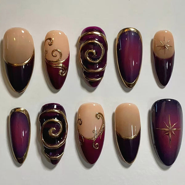 15 Sizes-30 Pcs Press On Nails W2089