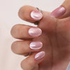 Medium Oval Pink Press on Nails