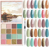 16 Colors Solid Gel Nail Polish Palette