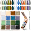 16 Colors Solid Gel Nail Polish Palette A