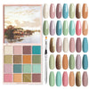 16 Colors Solid Gel Nail Polish Palette A