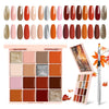 16 Colors Solid Gel Nail Polish Palette A