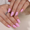 Almond Glossy Medium Pink Press on Nails