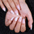 Almond French Glossy Medium Pink Press on Nails