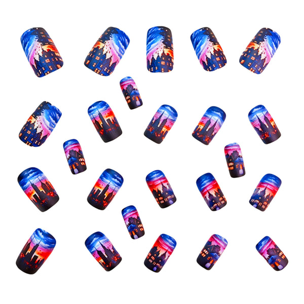 12 Sizes-24 Pcs Press On Nails Y811