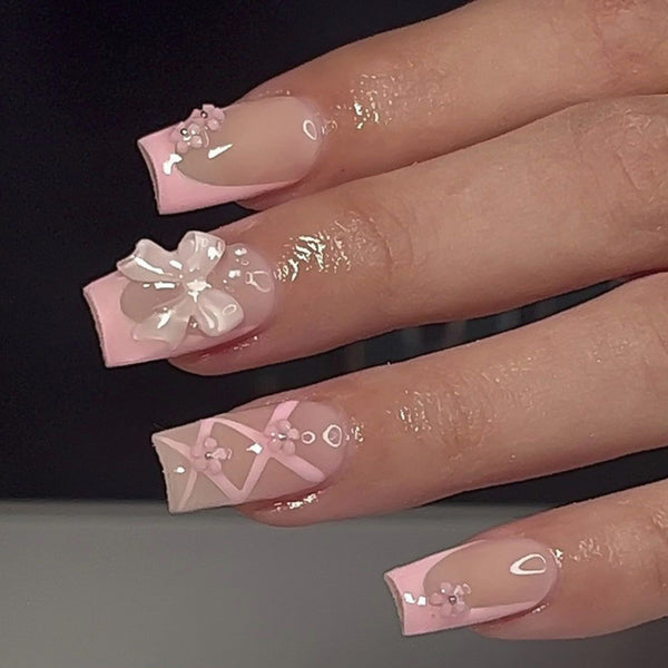 12 Sizes-24 Pcs Press On Nails JP4322