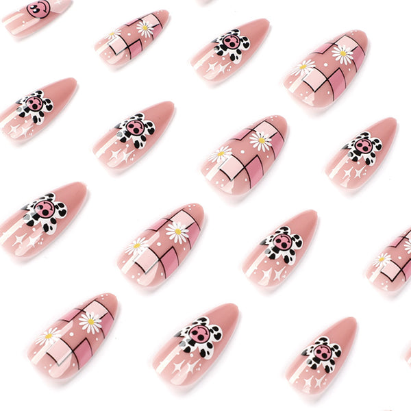 12 Sizes-24 Pcs Press On Nails JP1846