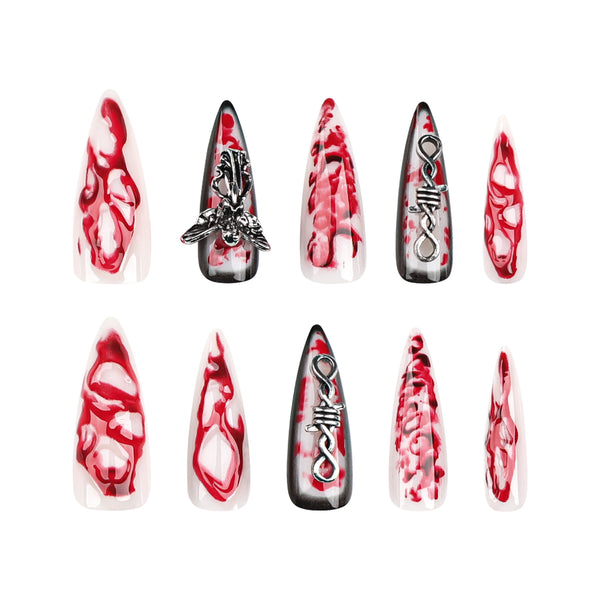 12 Sizes-24 Pcs Press On Nails JP3413