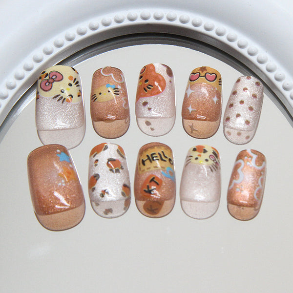12 Sizes-24 Pcs Press On Nails MY121