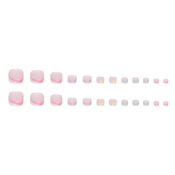 12 Sizes-24 Pcs Press On Nails F100