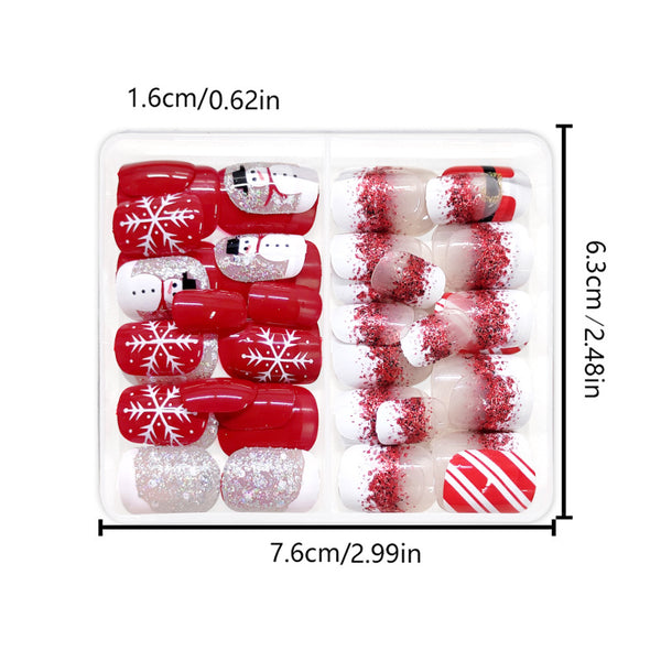 48 Pcs Press On Nails Xmas-4-48pcs-b