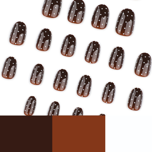 12 Sizes-24 Pcs Press On Nails JP4063