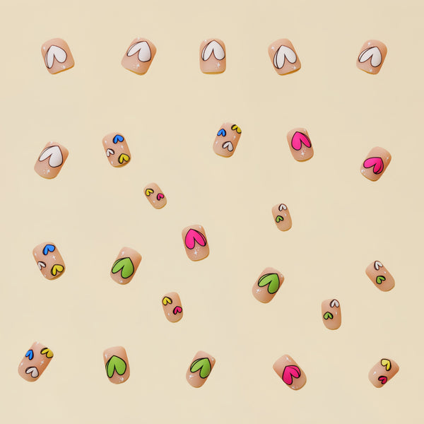 12 Sizes-24 Pcs Press On Nails Y117
