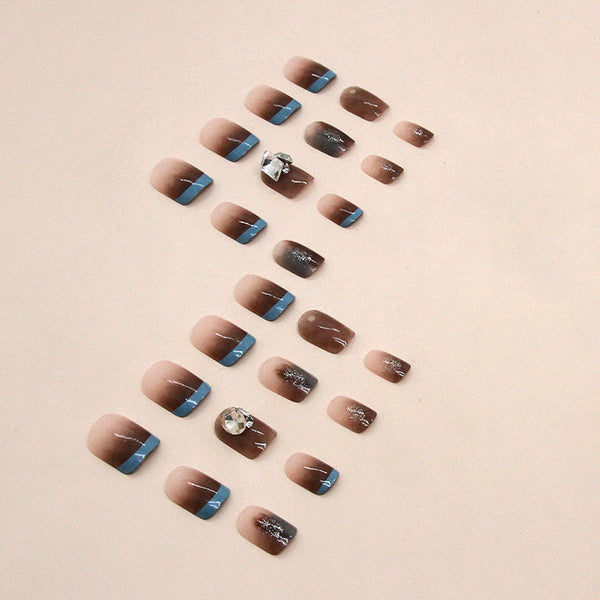12 Sizes-24 Pcs Press On Nails Z825