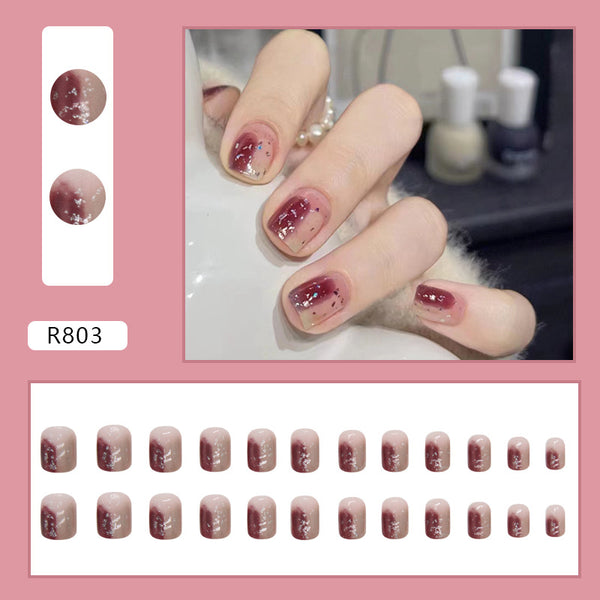12 Sizes-24 Pcs Press On Nails R803