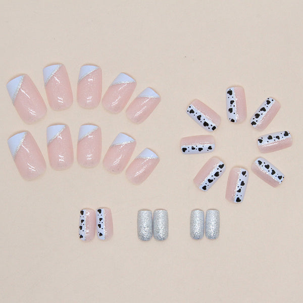 12 Sizes-24 Pcs Press On Nails W719