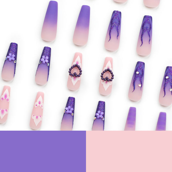 12 Sizes-24 Pcs Press On Nails JP2867