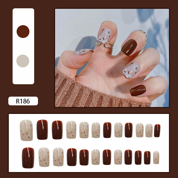12 Sizes-24 Pcs Press On Nails R161