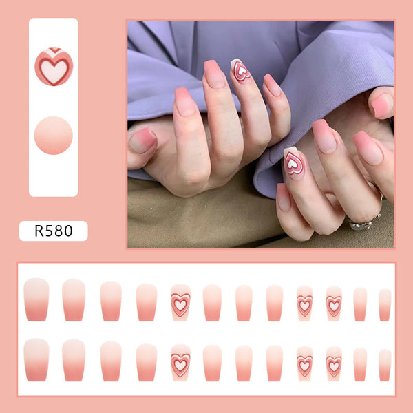 12 Sizes-24 Pcs Press On Nails R580