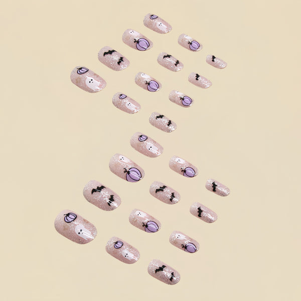 12 Sizes-24 Pcs Press On Nails Y163