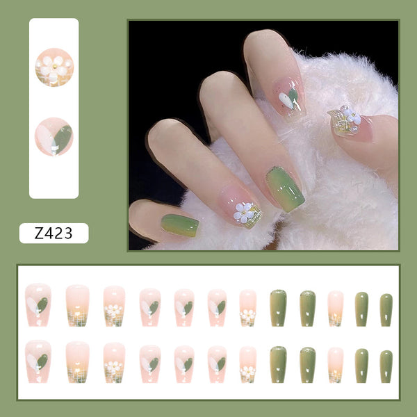 12 Sizes-24 Pcs Press On Nails Z423