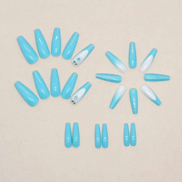 12 Sizes-24 Pcs Press On Nails Z689