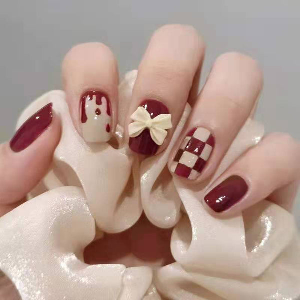 12 Sizes-24 Pcs Press On Nails Z198