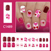 12 Sizes-24 Pcs Press On Nails C1489