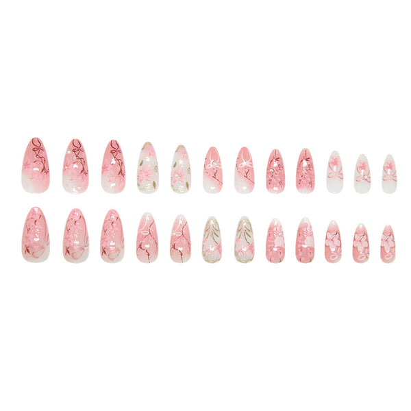 12 Sizes-24 Pcs Press On Nails Z1264