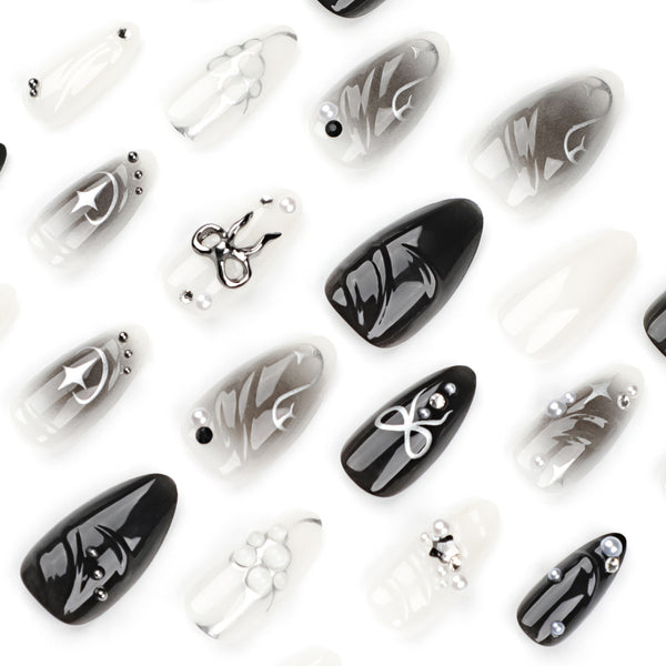 12 Sizes-24 Pcs Press On Nails JP3399